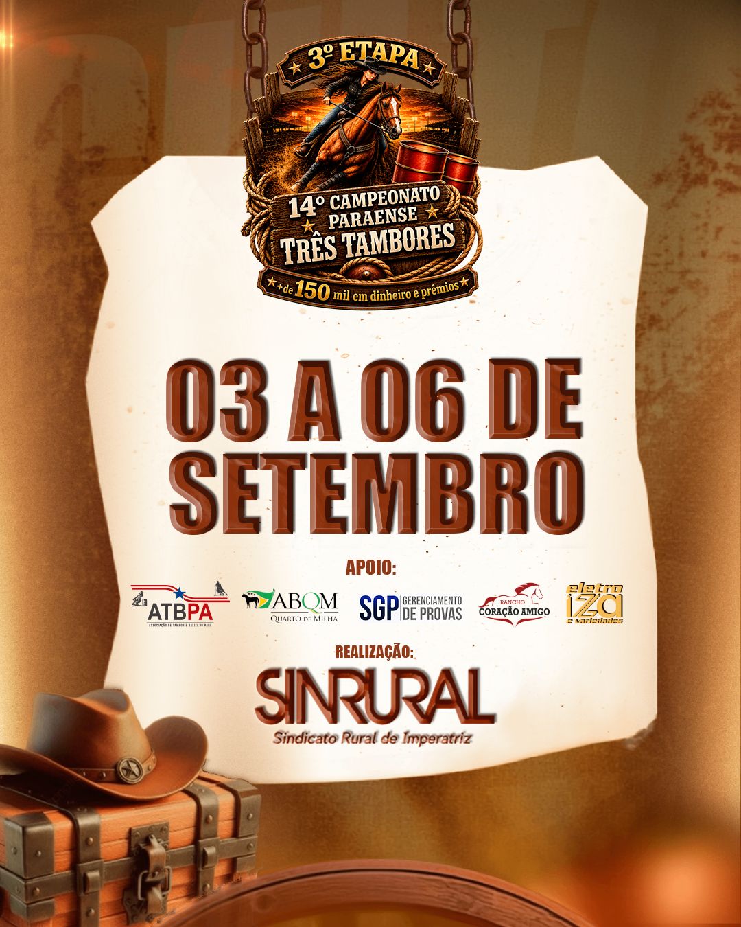 Sinrural realiza Campeonato de Três Tambores